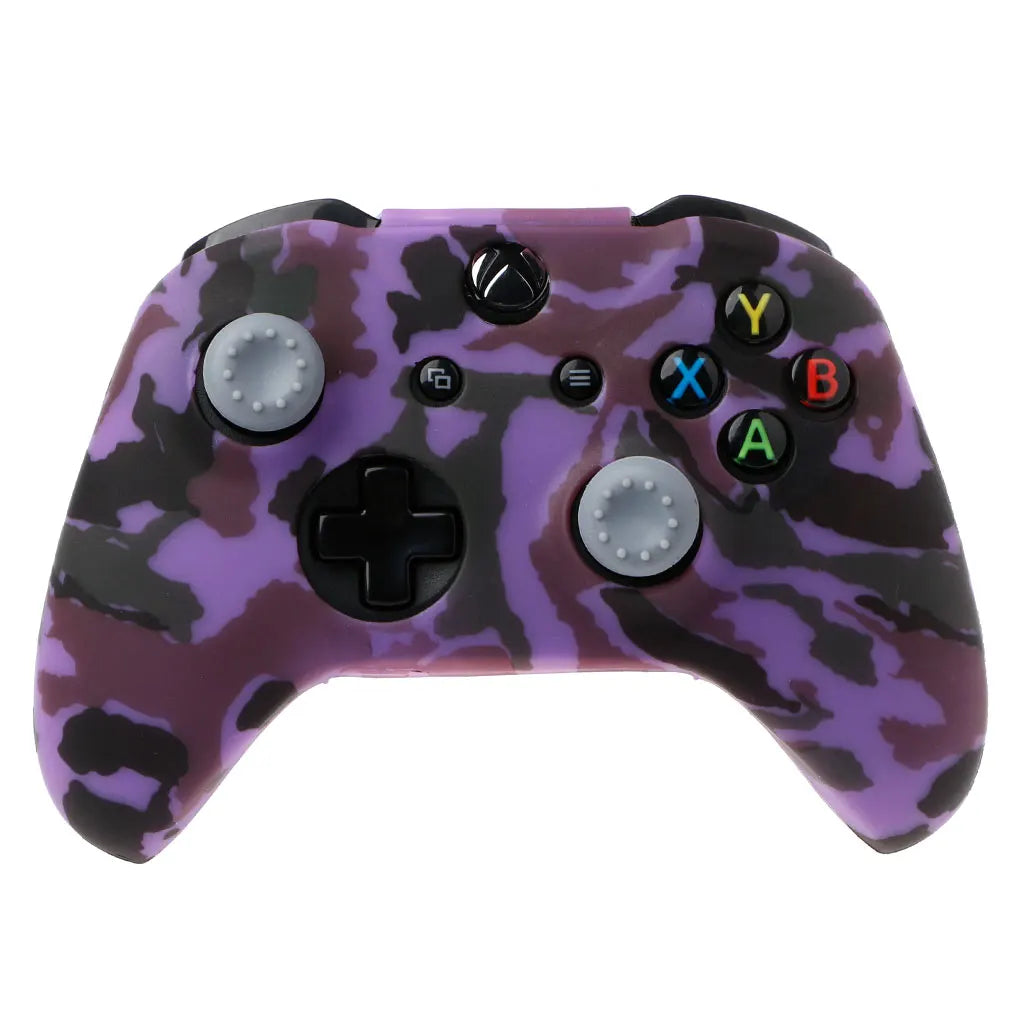 Camouflage Silicone Gamepad Cover + 2 Joystick Caps For XBox One X S Controller