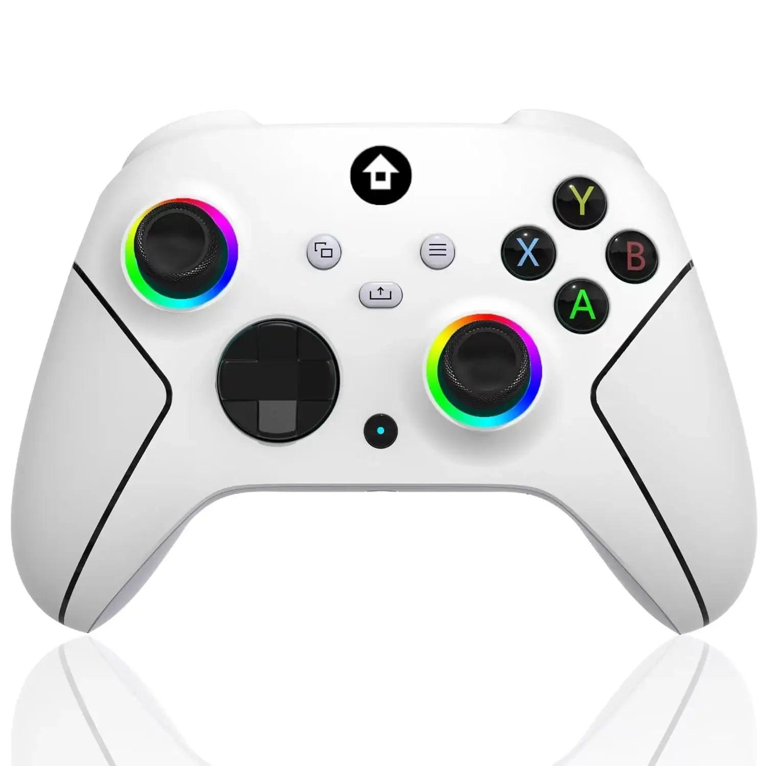 Upgraded 7 Colors RGB Wireless Controller XB023 for XBOX,Steam,Windows with Dual Vibration ,AUTO TURBO Function&Programmable