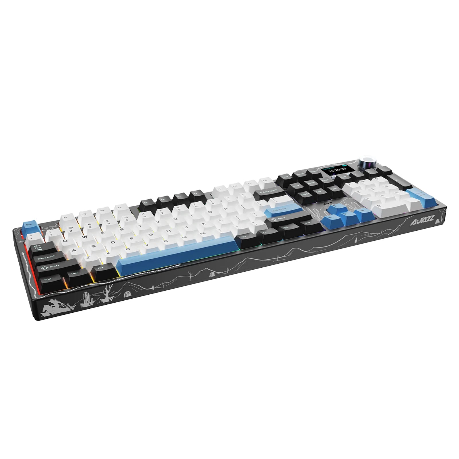 AJAZZ AK35I V4 3-Mode Keyboard, Hot-Swappable Avocado Switch, RGB, TFT, Metal Knob, Multi-Device