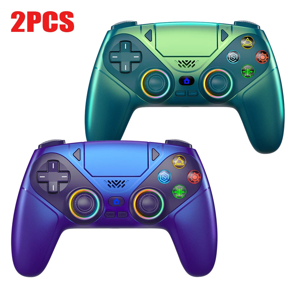 RGB Controller For Playstion 5/PS5 Pro/Slim/PC Wireless Gamepad Hall Effect Trigger Turbo Vibration controle ps5 Joystick
