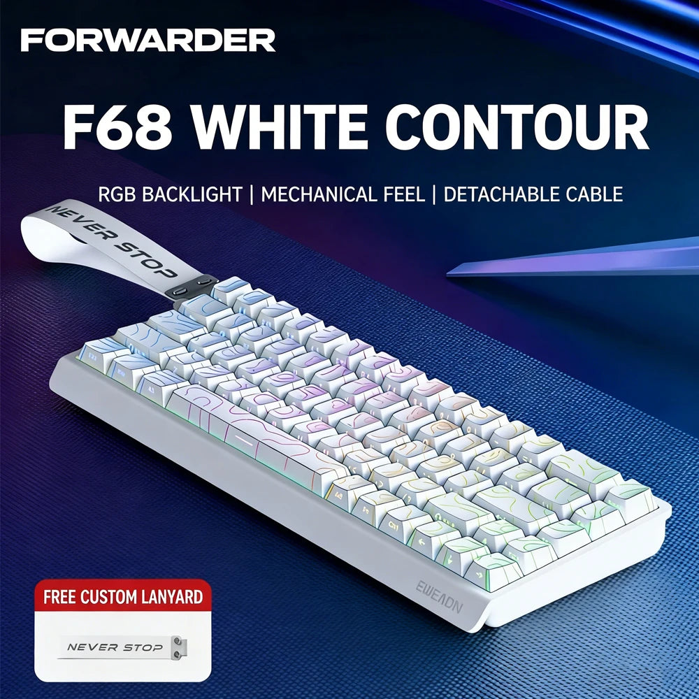Original Pioneer F61/F68 Wireless Keyboard Mechanical Feel Bluetooth Office Dedicated Small Portable Bluetooth E-sports Keyboard