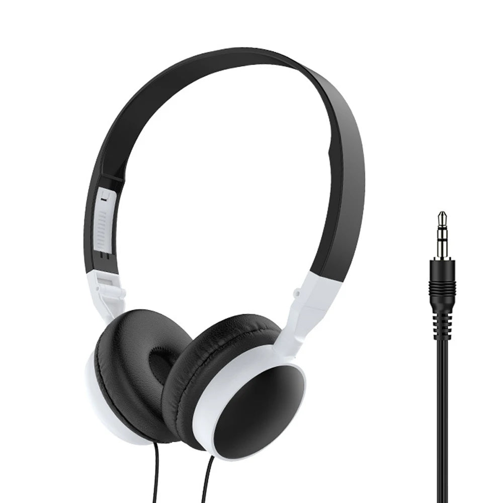 Universal Headphone Over Ear Foldable Wired Earphones HiFi Stereo Sound Portable Headset 3.5mm Headphone HiFi Stereo Sound