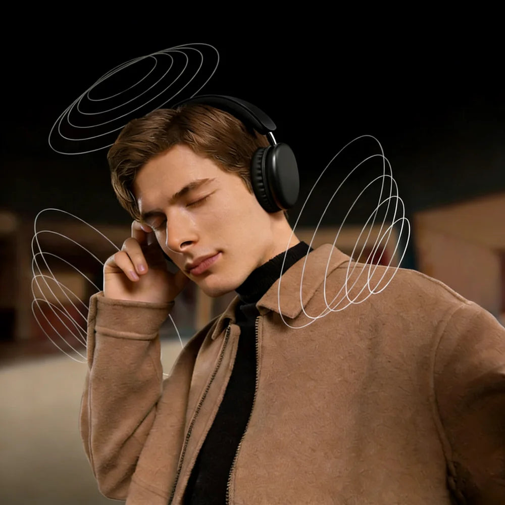 TD-20 Wireless Headphone 3D Spatial Audio Earphone Bluetooth 5.3 Headset 40mm Driver Over Ear Headphone 24H for Mobile Phone PC