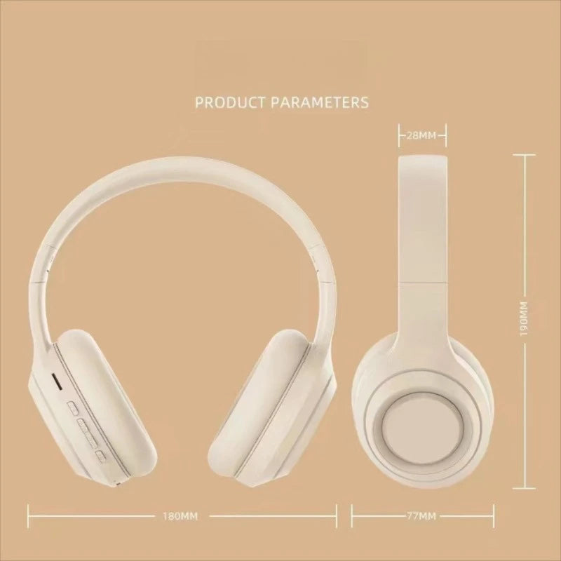 Over Ear HIFI Stereo Headsets Wireless Bluetooth Headphones Sports Gaming Earphones with HD Mic Support TF/AUX noise reduction