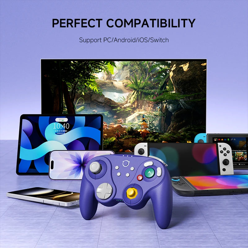 NYXI Warrior Lite Wireless Controller for Switch 2, Hall Effect Joystick No-Drift Gamepad for PC, Micro Mechanical Buttons Vibra
