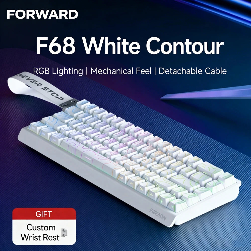 Original Pioneer F61/F68 Wireless Keyboard Mechanical Feel Bluetooth Office Dedicated Small Portable Bluetooth E-sports Keyboard