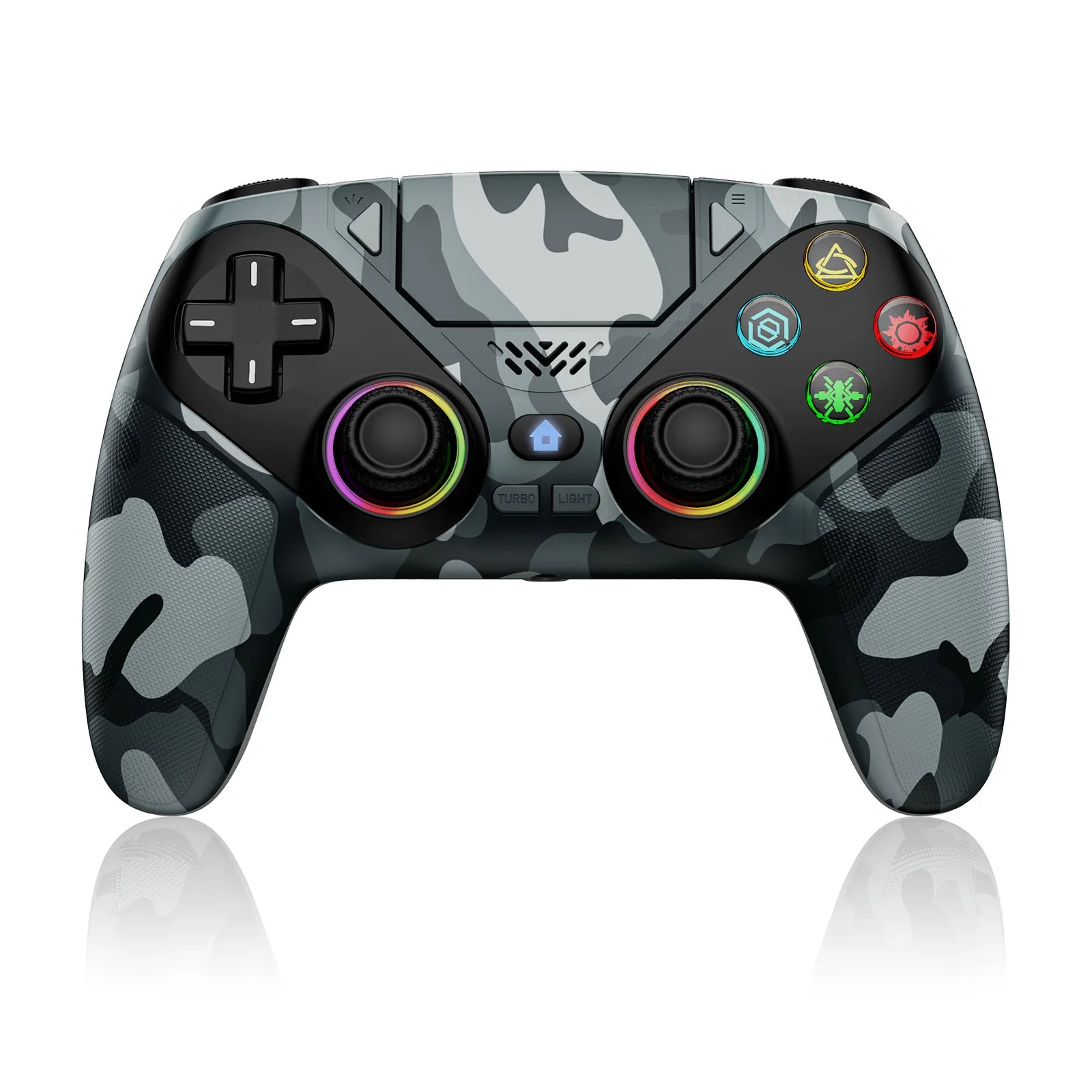 RGB Controller For Playstion 5/PS5 Pro/Slim/PC Wireless Gamepad Hall Effect Trigger Turbo Vibration controle ps5 Joystick