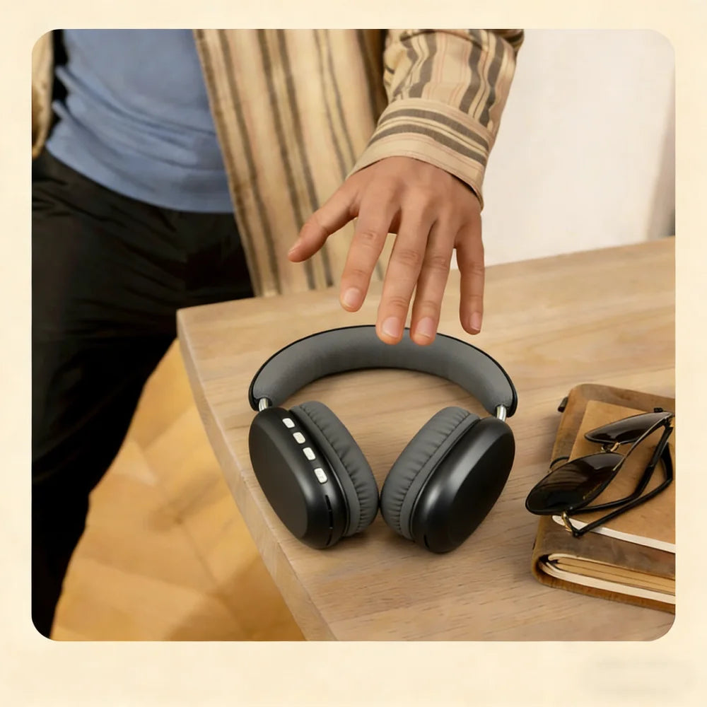 TD-20 Wireless Headphone 3D Spatial Audio Earphone Bluetooth 5.3 Headset 40mm Driver Over Ear Headphone 24H for Mobile Phone PC